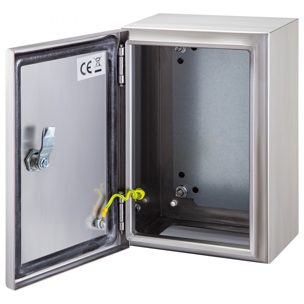 VEVOR NEMA Stainless Steel Enclosure, 16 x 12 x 8'' NEMA 4X Steel Electrical Box, IP66 Waterproof & Dustproof, Outdoor/Indoor Electrical Junction Box, with Mounting Plate - DQX304BXG16128001V0