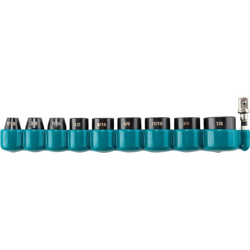 Juego de puntas y dados Makita IMPACT XPS SAE con SA estándar (10 piezas) - E-01672