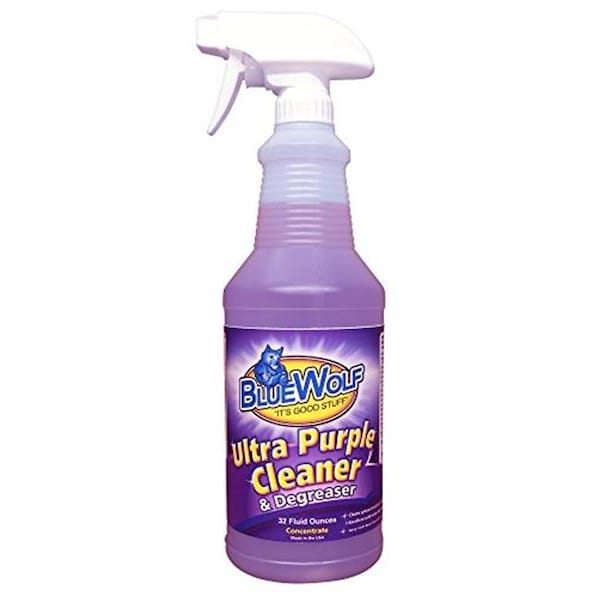Blue Wolf Sales & Service BW-PQ Ultra Limpiador y Desengrasante Púrpura en Botella Pulverizadora - 32 oz - BW-PQ