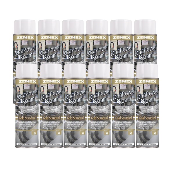 Limpiador y desengrasante en espuma Zenex ZenaPower Foam HD 18 oz., 12PK - 496115