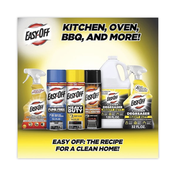 Desengrasante para horno sin humo Easy-Off, lata de aerosol de 14.5 oz, espuma, 12 unidades - 62338-87977