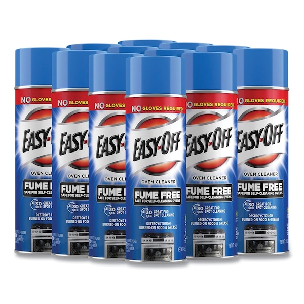 Desengrasante para horno sin humo Easy-Off, lata de aerosol de 14.5 oz, espuma, 12 unidades - 62338-87977