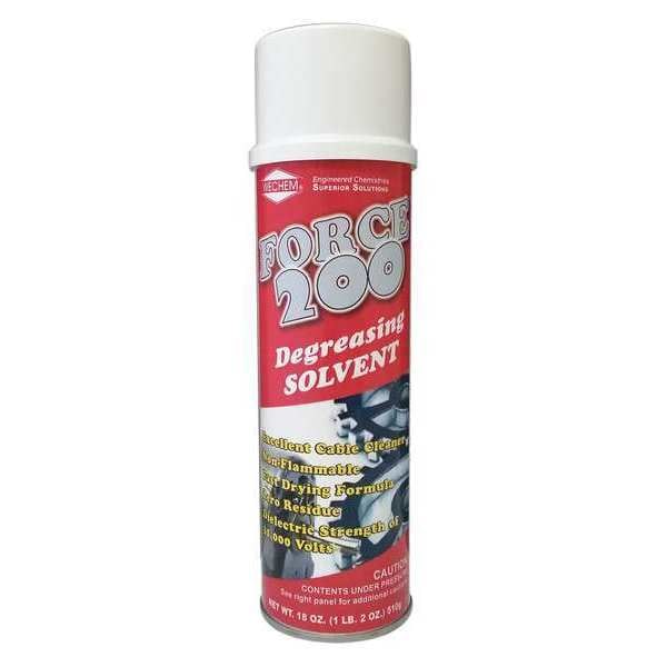 Wechem Force 200 Solvente Desengrasante, Líquido en Aerosol de 18 Oz, 12 unidades
