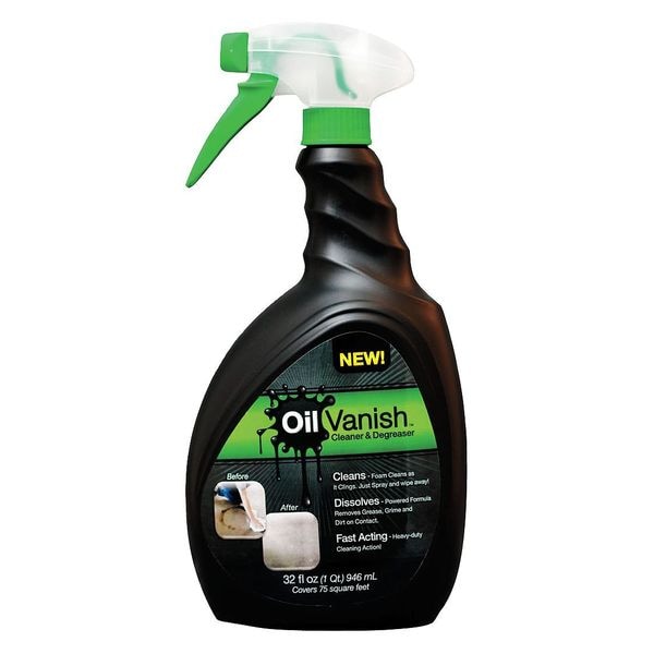 Limpiador/desengrasante Oil Vanish, botella de 32 oz con rociador gatillo, líquido, paquete de 12 - 8505-032