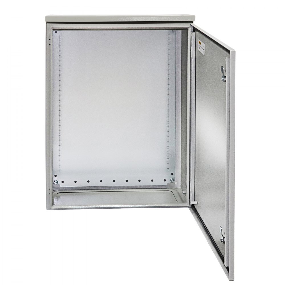VEVOR Electrical Enclosure, 28x20x8in, Tested to UL Standards NEMA 4 Outdoor Enclosure, IP65 Waterproof & Dustproof Cold-Rolled Carbon Steel Hinged Junction Box for Outdoor Indoor Use, with Rain Hood - TUL70X50X20CM6E7QV0