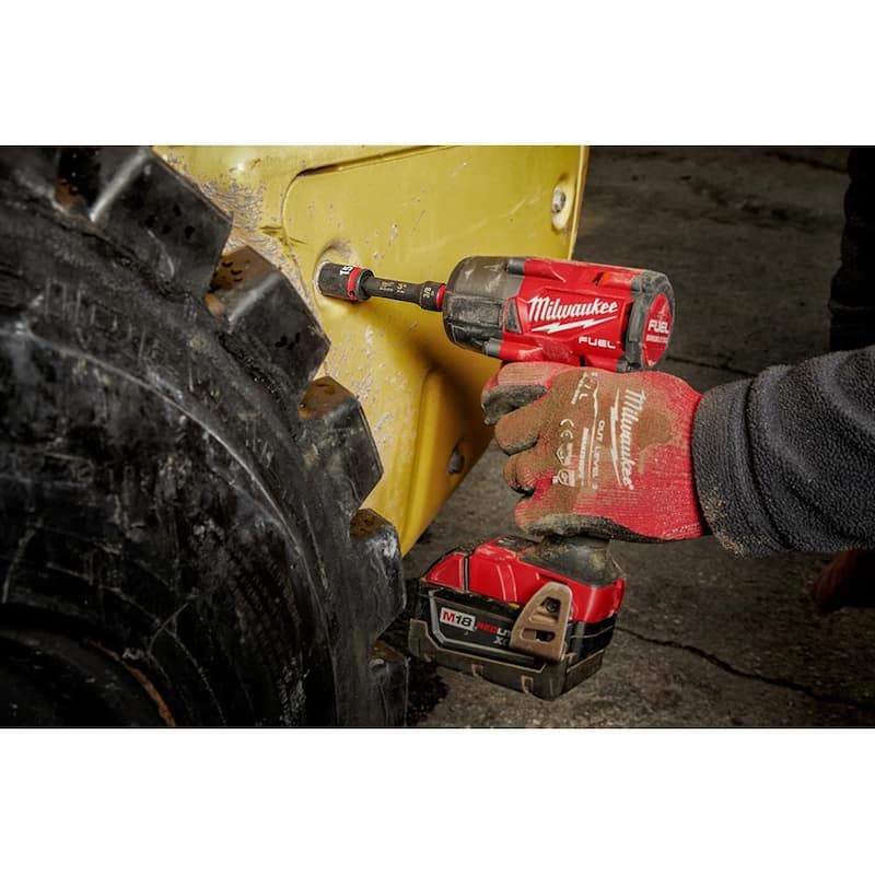 Juego de dados de impacto estándar métrico de 6 puntos de 3/8 pulgadas de Milwaukee SHOCKWAVE (conjunto de 6 piezas) - 49-66-7036