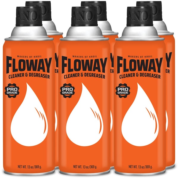 Kroil 13 Oz. Floway Aerosol, Desengrasante, Resistencia Industrial, Multiusos, 6PK - AZFL132C6