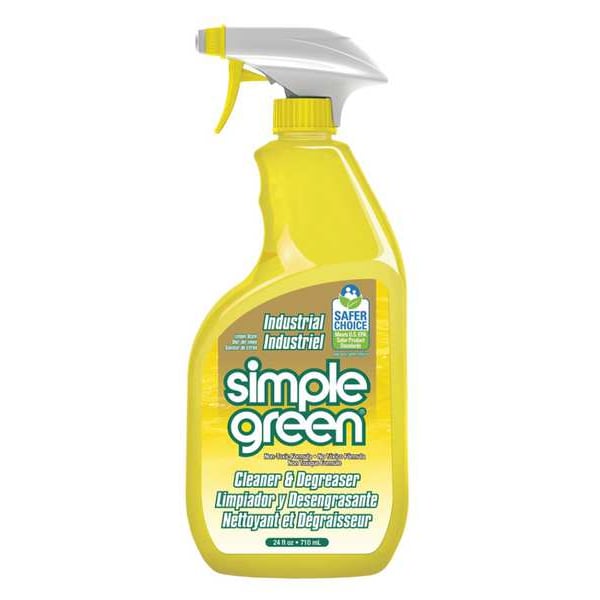 Limpiador y desengrasante industrial Simple Green, botella de 24 oz con pulverizador, líquido, amarillo - 3010001214002