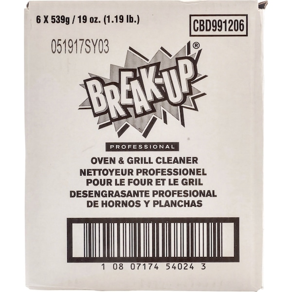 Limpiador desengrasante de horno y parrilla, en aerosol de 19 oz, líquido, azul, paquete de 6 - CBD991206