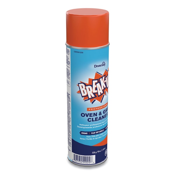 Limpiador desengrasante de horno y parrilla, en aerosol de 19 oz, líquido, azul, paquete de 6 - CBD991206
