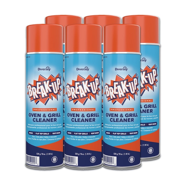 Limpiador desengrasante de horno y parrilla, en aerosol de 19 oz, líquido, azul, paquete de 6 - CBD991206