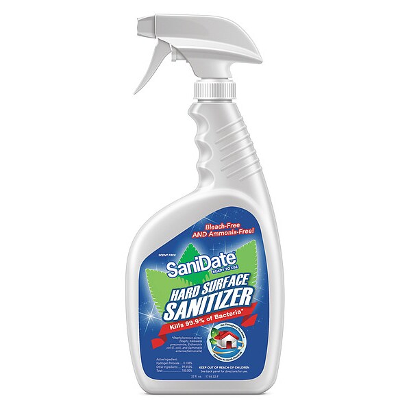 Sanidate Desinfectantes y Sanitizantes, Botella rociadora de 32 oz, Sin fragancia - 2018-32