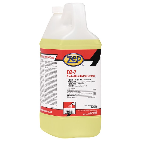Limpiador Desinfectante Zep, Botella de Spray, Agradable, Amarillo, 4 PK - N68901