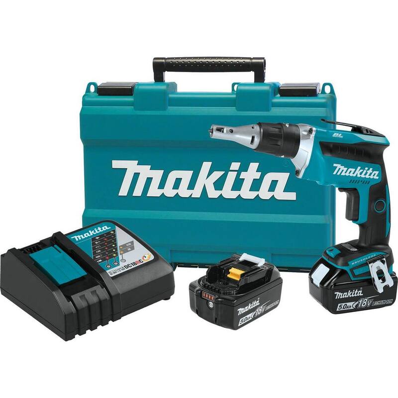 Juego de destornillador inalámbrico para paneles de yeso Makita 18V 5.0Ah LXT de iones de litio sin escobillas - XSF03T