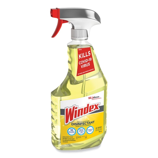 Limpiadores y detergentes Windex, botella pulverizadora de 32 oz, aroma fresco, paquete de 8 - 10019800003125