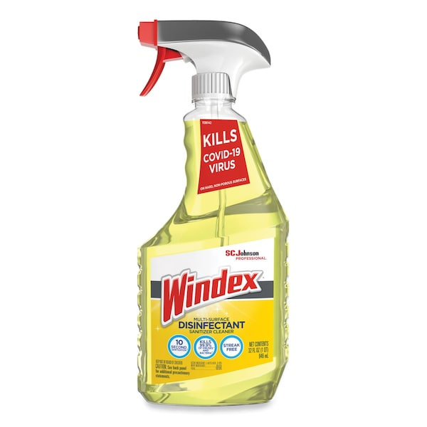 Limpiadores y detergentes Windex, botella pulverizadora de 32 oz, aroma fresco, paquete de 8 - 10019800003125