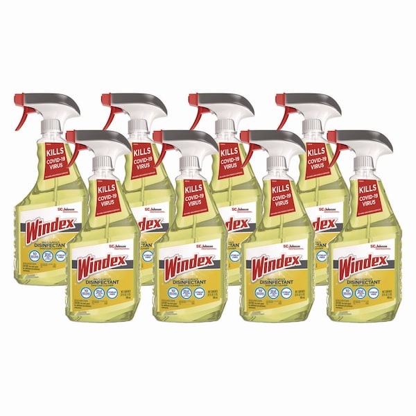 Limpiadores y detergentes Windex, botella pulverizadora de 32 oz, aroma fresco, paquete de 8 - 10019800003125