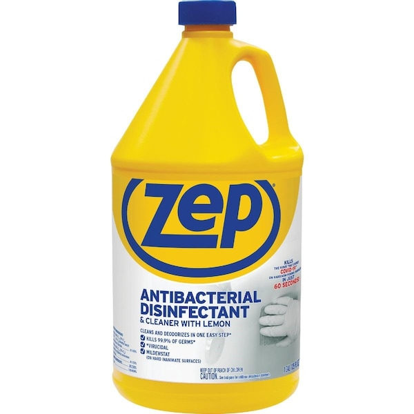 Limpiador desinfectante antibacteriano multiusos Zep de 128 onzas con aroma a limón - ZUBAC128