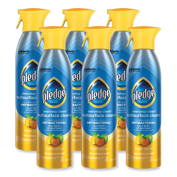 Limpiadores y Detergentes en Aerosol Pledge, Fragancia Cítrica, Paquete de 6 - 307951