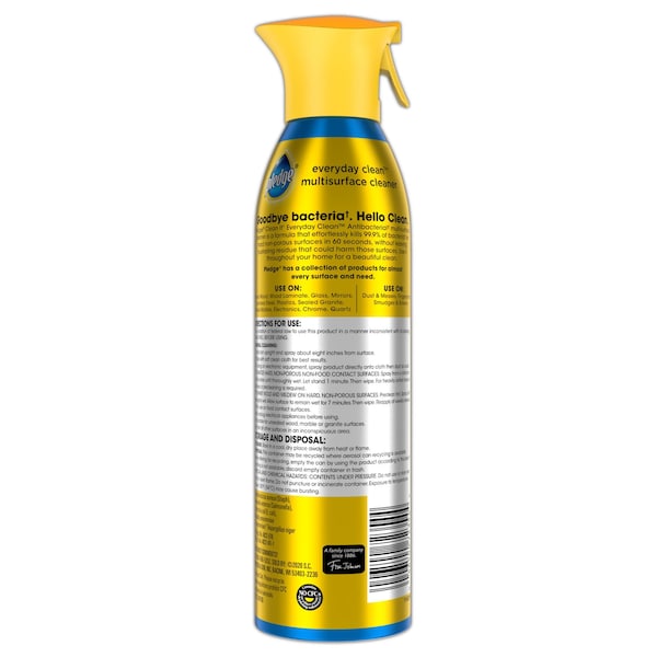 Limpiadores y Detergentes en Aerosol Pledge, Fragancia Cítrica, Paquete de 6 - 307951