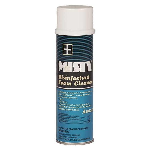 Desinfectante Misty, Lata de Aerosol de 20 oz, Fresco, Blanco, 12 PK - 1001907