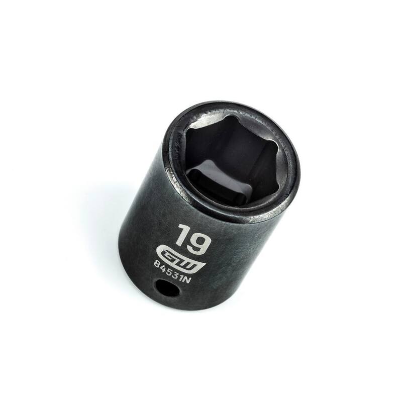 Set de dados de impacto métricos estándar y profundos de 1/2 pulgadas de 6 puntos GEARWRENCH (39 piezas) - 84948N