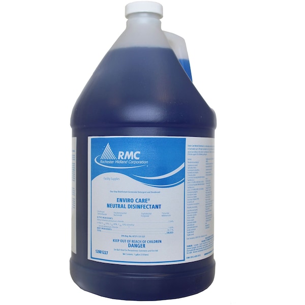 Desinfectante Neutro Enviro Care, 128 fl oz (4 cuartos) Azul, 4 PK - RCMPC12001227CT