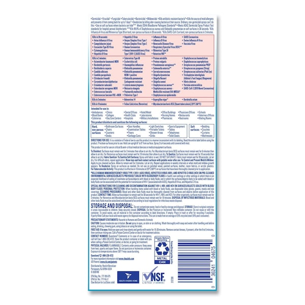 Lysol Limpiadores y Detergentes, Aerosol en Spray, Fresco - 36241-04675