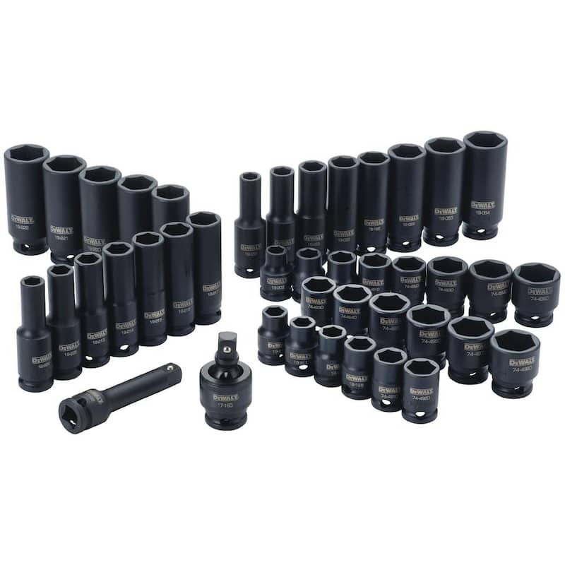 Juego de llaves de vaso de impacto DEWALT de 3/8 pulgadas (42 piezas) - DWMT19248