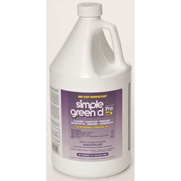 Desinfectante/Sanitizante Simple Green, botella de 1 galón, sin aroma, verde - 3410000430501