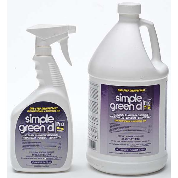 Desinfectante/Sanitizante Simple Green, botella de 1 galón, sin aroma, verde - 3410000430501
