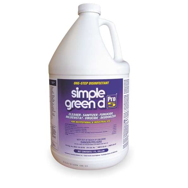 Desinfectante/Sanitizante Simple Green, botella de 1 galón, sin aroma, verde - 3410000430501