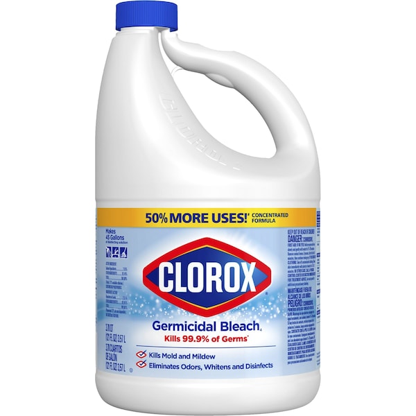 Clorox Blanqueador Germicida en Envase Antiderrames, 1 galón, Fórmula Concentrada, Transparente, Paquete de 3 - CLO32429CT