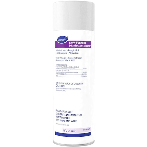 Limpiador y desinfectante Diversey, aerosol de 19 oz, Lavanda, Blanco - 04531