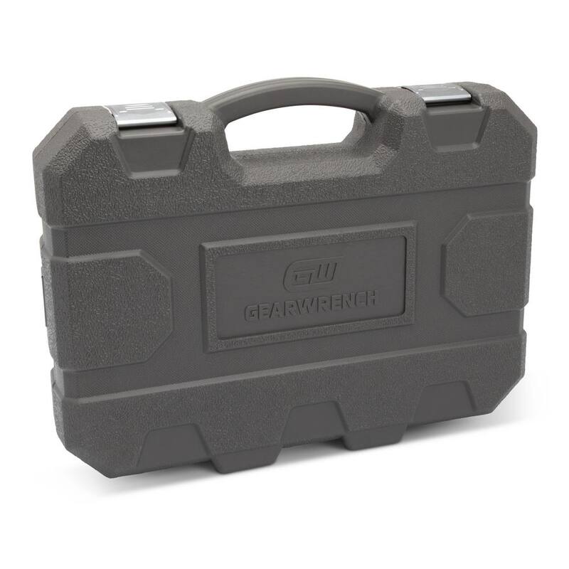 Juego de llaves de impacto estándar y profundo de 3/8 pulgadas de 6 puntos SAE/métrico GEARWRENCH (44 piezas) - 84916N