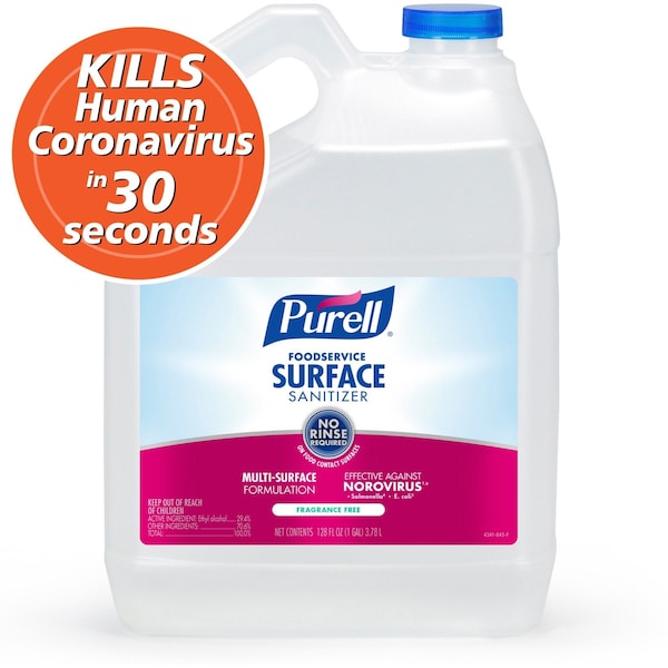 Desinfectante de Superficies para Servicios de Alimentos Purell, Botella de 1 galón, PK4 - 4341-04