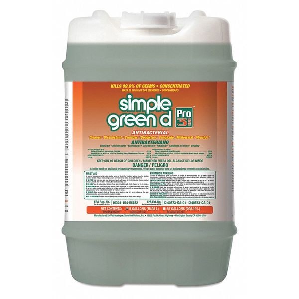 Desinfectante/Sanitizante Simple Green, Cubeta de 5 galones, Dulce Lavanda Pino - 3300000101005