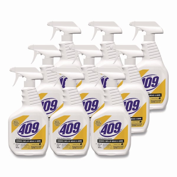 Fórmula 409 Limpiadores y Detergentes, 32 oz. Botella de Spray con Gatillo, Limón, 9 PK - CLO30954