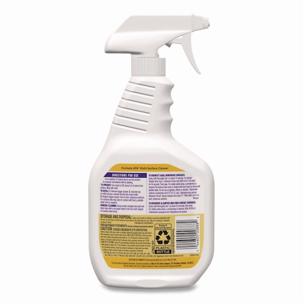 Fórmula 409 Limpiadores y Detergentes, 32 oz. Botella de Spray con Gatillo, Limón, 9 PK - CLO30954