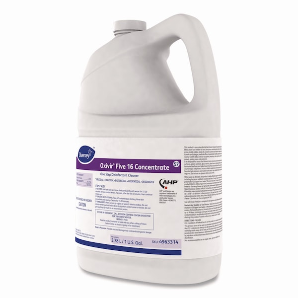 Oxivir Limpiadores y Detergentes, Botella de 1 galón, Sin aroma, Incoloro, 4 PK - 4963314