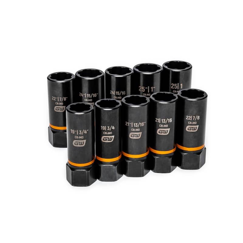 Juego de 10 piezas de vasos de extracción profunda SAE/métricos de 1/2 pulg. Drive Bolt Biter de GEARWRENCH - 86071
