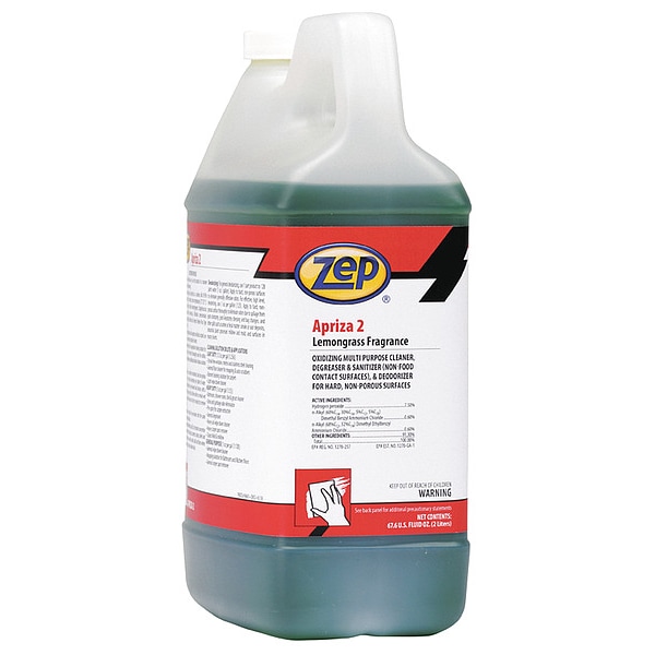 Desinfectante Zep, Garrafa de Plástico con Asa, Agradable, Verde, 4 PK - N68501