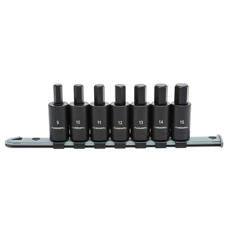 Set de 78 piezas de puntas de impacto de 6 puntos y de 1/2 pulgadas para llave maestra Husky - H2IMPSBS78PC