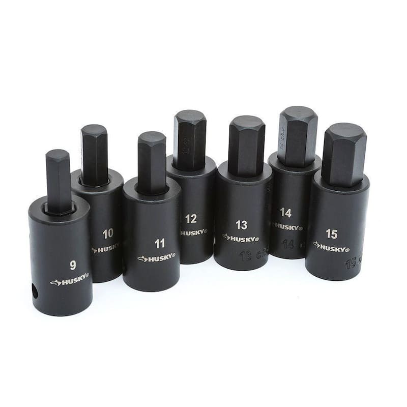 Set de 78 piezas de puntas de impacto de 6 puntos y de 1/2 pulgadas para llave maestra Husky - H2IMPSBS78PC