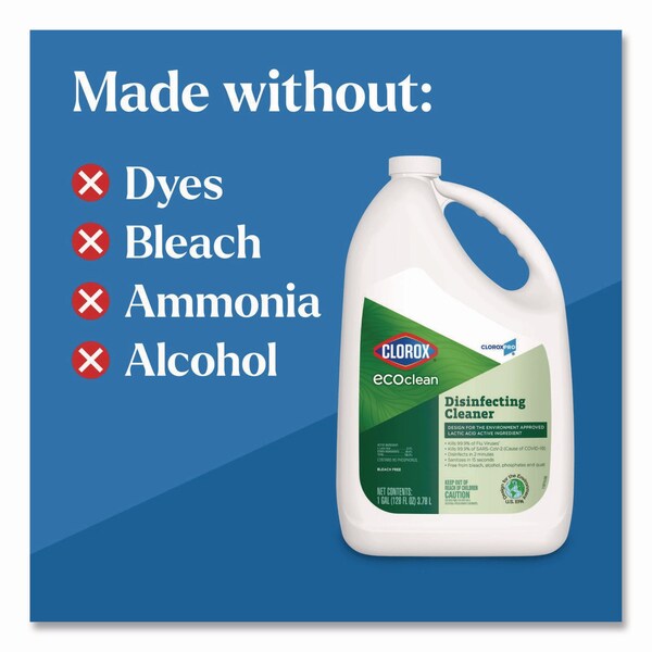 Clorox Limpiadores y Detergentes, Botella de Relleno de 128 oz, Sin Fragancia, 4 PK - 60094CT