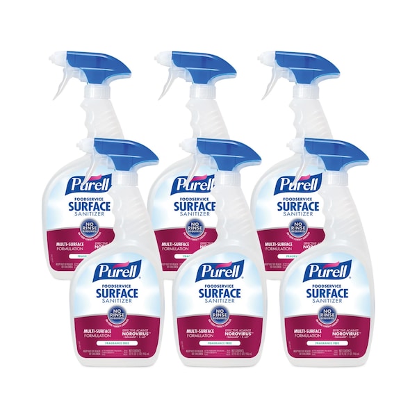 Purell Limpiadores y Detergentes, Botella rociadora, sin fragancia, 6 PK - 3341-06-RTL