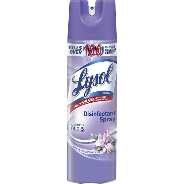 Lysol Desinfectante en Aerosol Early Morning Breeze, 19 fl oz (0.6 quart), Paquete de 12 - RAC80834CT