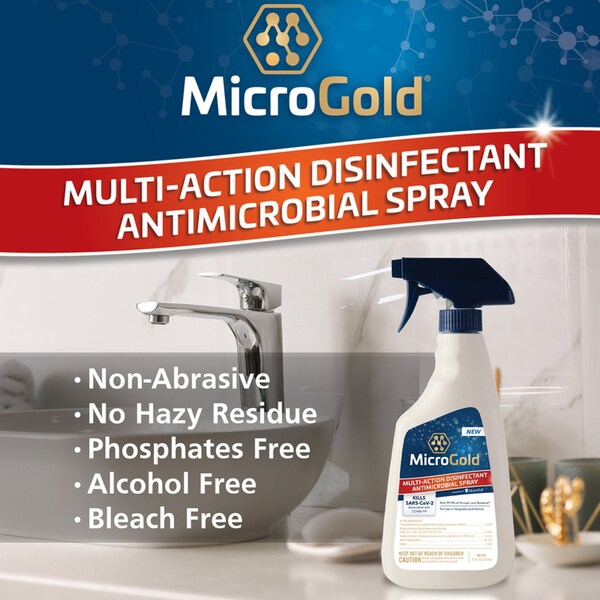 Granite Gold MicroGold Desinfectante Antibacteriano sin aroma 16 oz 1 paq - GG0097