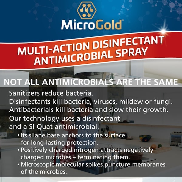 Granite Gold MicroGold Desinfectante Antibacteriano sin aroma 16 oz 1 paq - GG0097