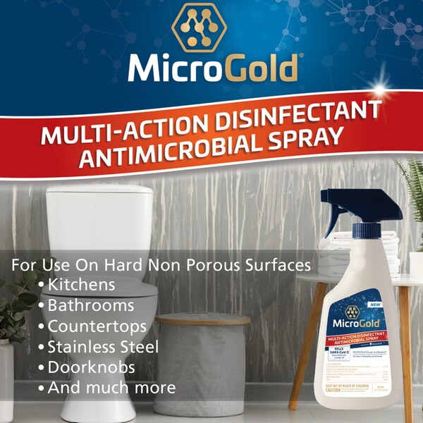 Granite Gold MicroGold Desinfectante Antibacteriano sin aroma 16 oz 1 paq - GG0097